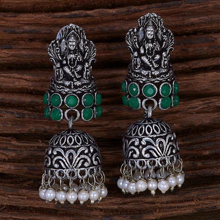 Jhumki With Oxidised Plating