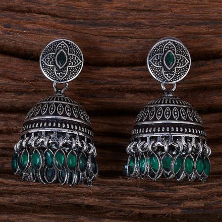 Jhumki With Oxidised Plating