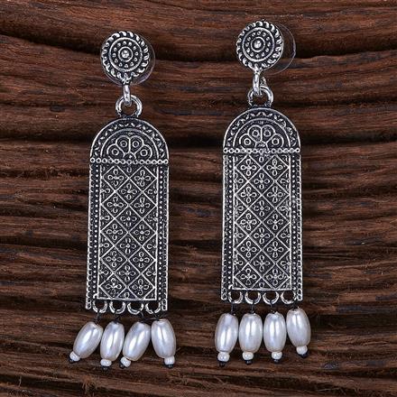 Classic Earring With Oxidised Plating