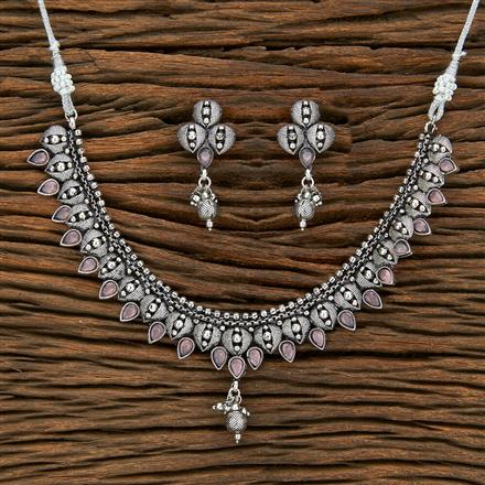 Classic Necklace With Oxidised Plating