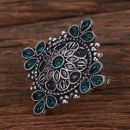 Adjustable Ring With Oxidised Plating