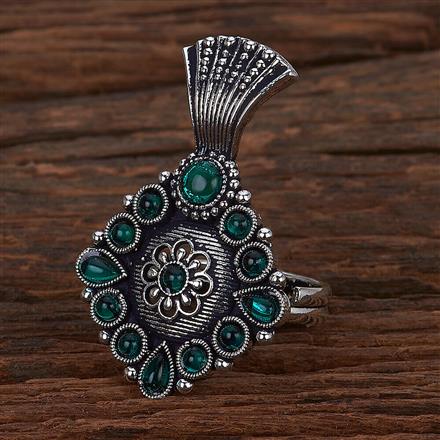 Adjustable Ring With Oxidised Plating