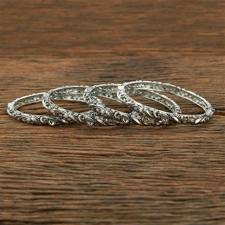 Classic Bangles With Oxidised Plating