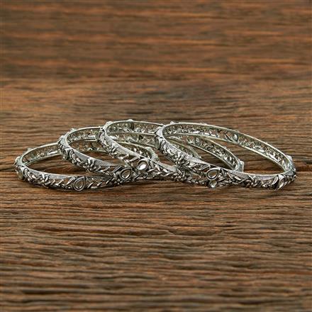 Classic Bangles With Oxidised Plating