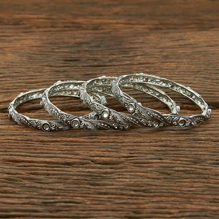 Classic Bangles With Oxidised Plating