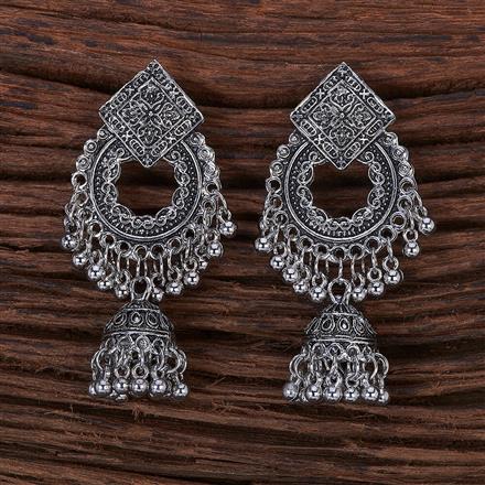 Jhumki With Oxidised Plating