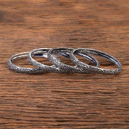 Classic Bangles With Oxidised Plating