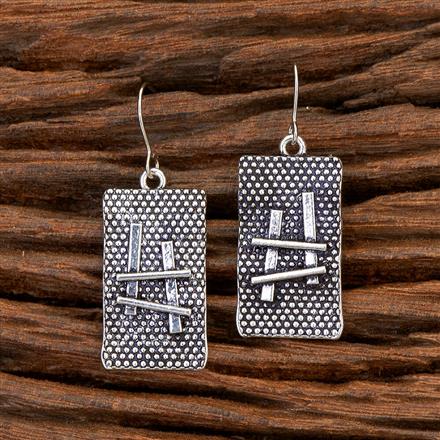 Classic Earring With Oxidised Plating