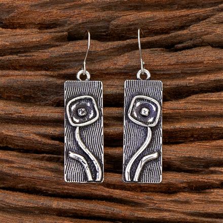 Hoops Earring With Oxidised Plating