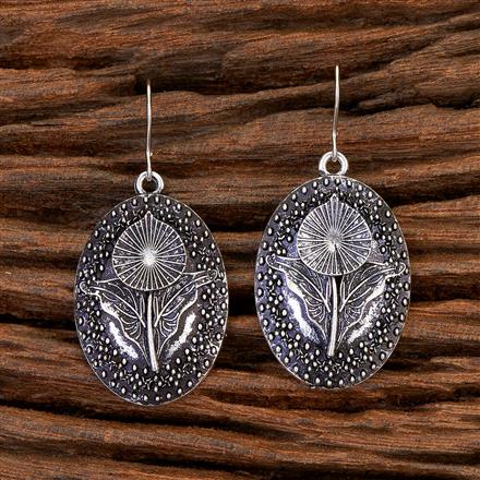 Classic Earring With Oxidised Plating