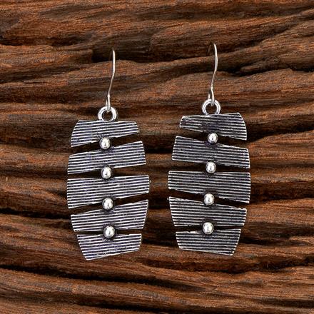 Classic Earring With Oxidised Plating