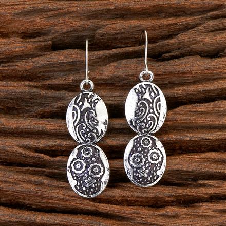 Hoops Earring With Oxidised Plating