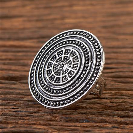 Adjustable Ring With Oxidised Plating