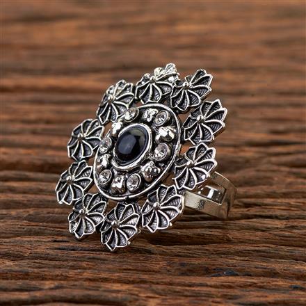 Adjustable Ring With Oxidised Plating