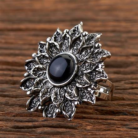 Adjustable Ring With Oxidised Plating