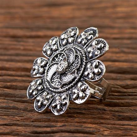 Adjustable Ring With Oxidised Plating