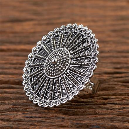 Adjustable Ring With Oxidised Plating