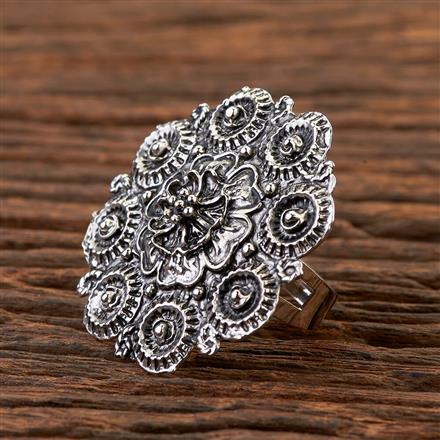 Adjustable Ring With Oxidised Plating