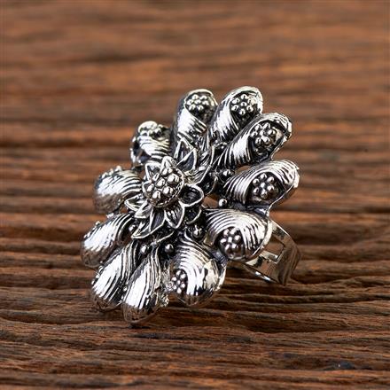 Adjustable Ring With Oxidised Plating