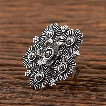 Adjustable Ring With Oxidised Plating