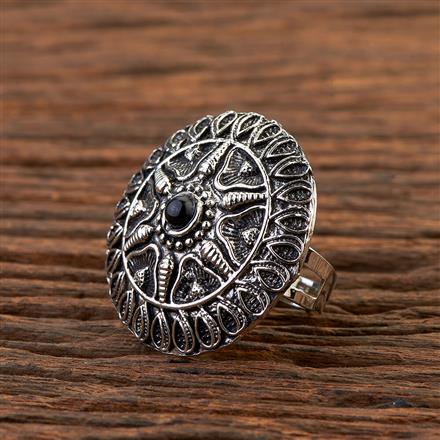 Adjustable Ring With Oxidised Plating