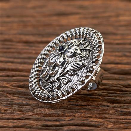 Adjustable Ring With Oxidised Plating