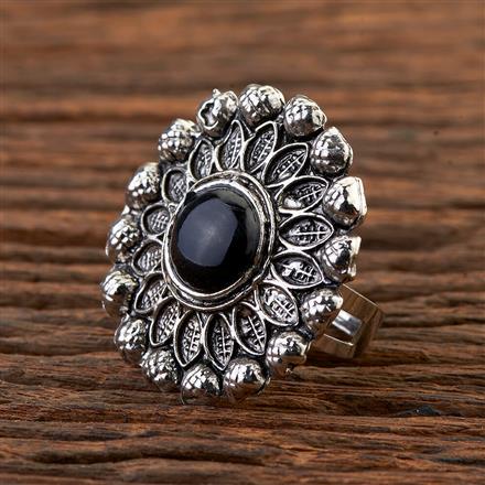 Adjustable Ring With Oxidised Plating