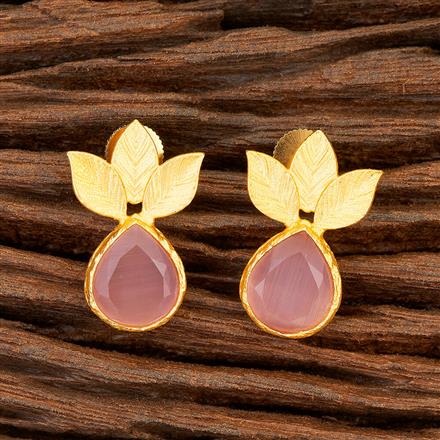 Classic Earring With Matte Gold Plating