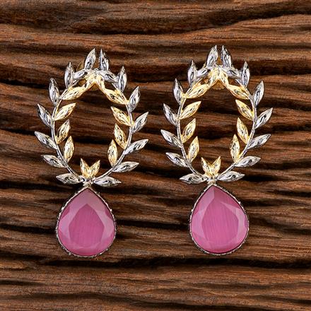 Stone Earring With 2 Tone Plating