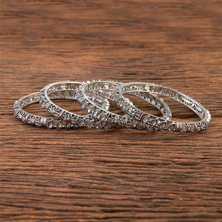 Classic Bangles With Oxidised Plating