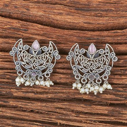 Chand Earring With Oxidised Plating