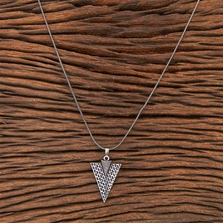 Classic Pendant Set With Oxidised Plating