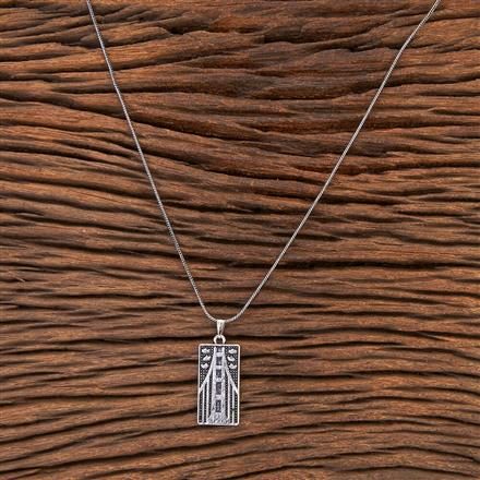 Classic Pendant Set With Oxidised Plating