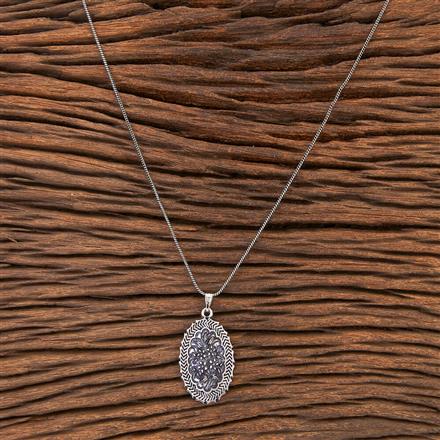 Classic Pendant Set With Oxidised Plating