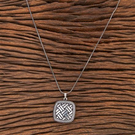 Classic Chain Pendant With Oxidised Plating