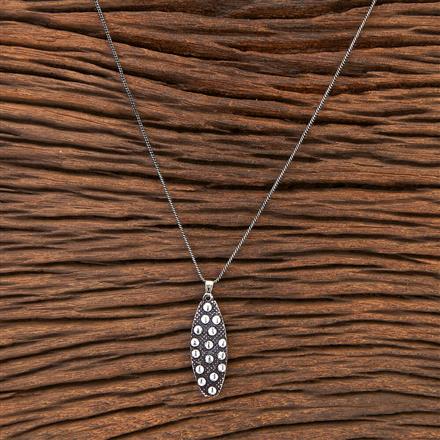 Classic Pendant Set With Oxidised Plating