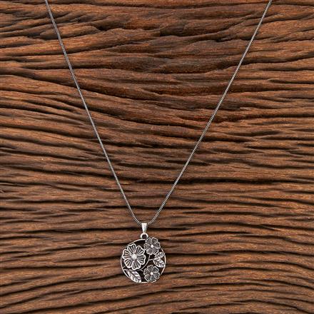 Classic Pendant Set With Oxidised Plating