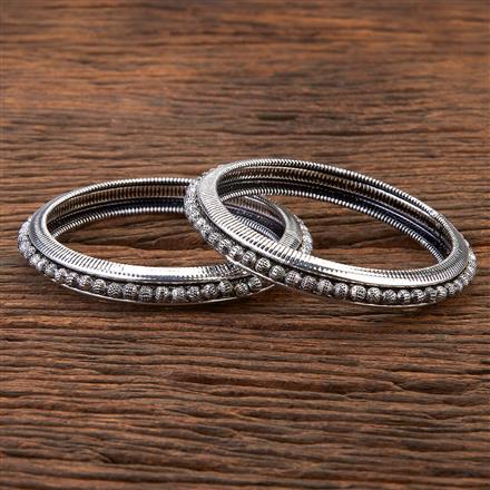Classic Bangles With Oxidised Plating