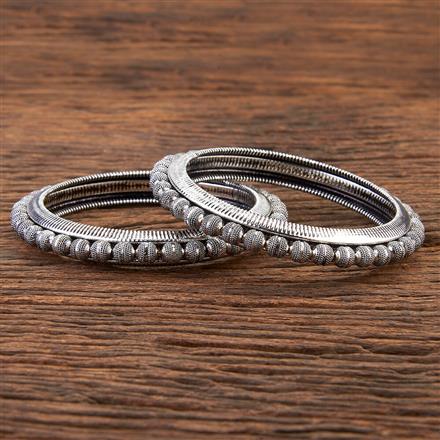 Classic Bangles With Oxidised Plating