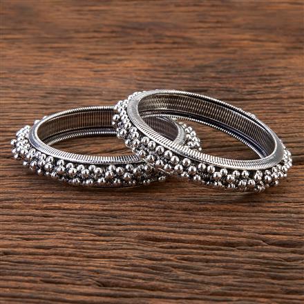 Classic Bangles With Oxidised Plating