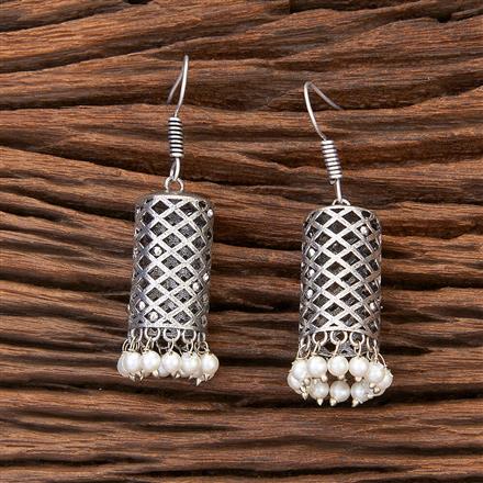 Classic Earring With Oxidised Plating