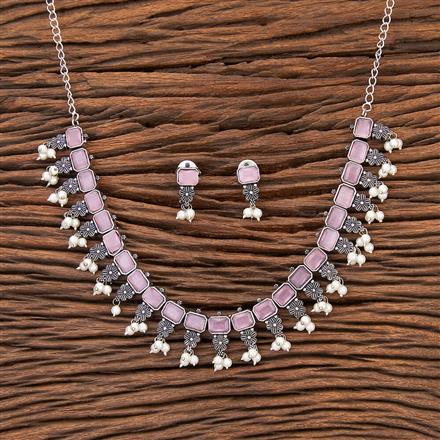 Classic Necklace With Oxidised Plating