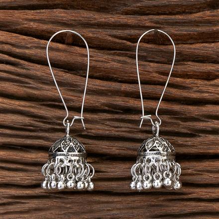 Jhumki With Oxidised Plating