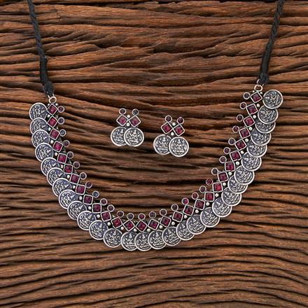 Classic Necklace With Oxidised Plating