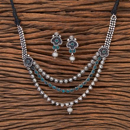 Classic Necklace With Oxidised Plating