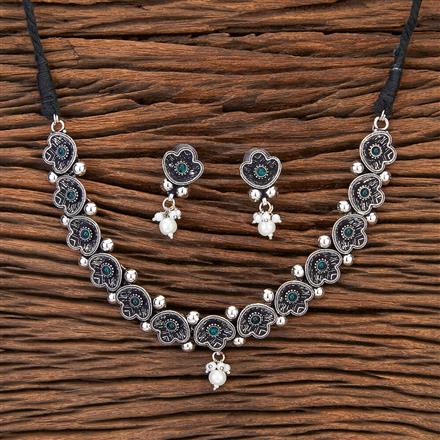 Delicate Necklace With Oxidised Plating