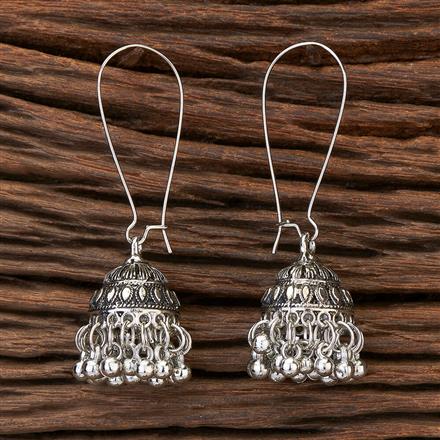 Jhumki With Oxidised Plating