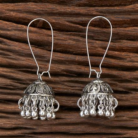 Jhumki With Oxidised Plating