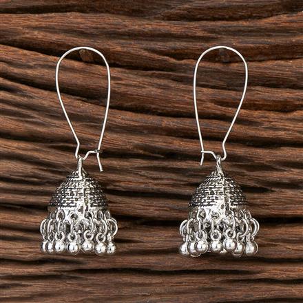 Jhumki With Oxidised Plating