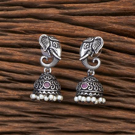 Jhumki With Oxidised Plating